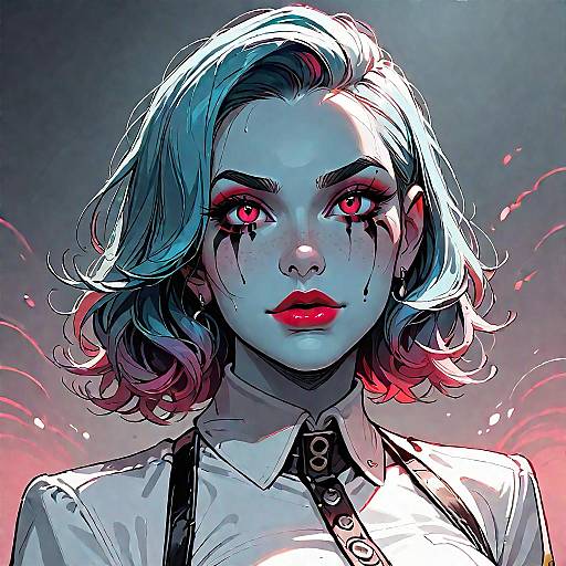 Sinister Dominatrix Portrait in Dramatic Lighting