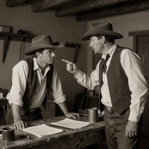 Sepia Showdown in Rustic Workshop