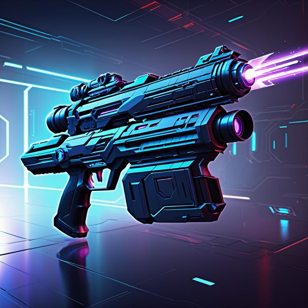 Futuristic Concept Art for Plasma Blaster