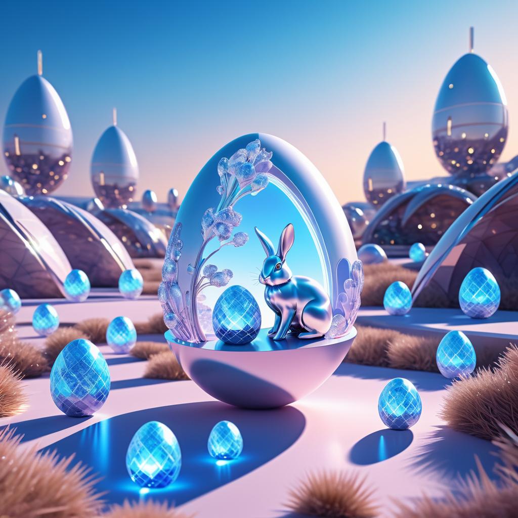 Futuristic Genetic Engineered Rabbit Scene