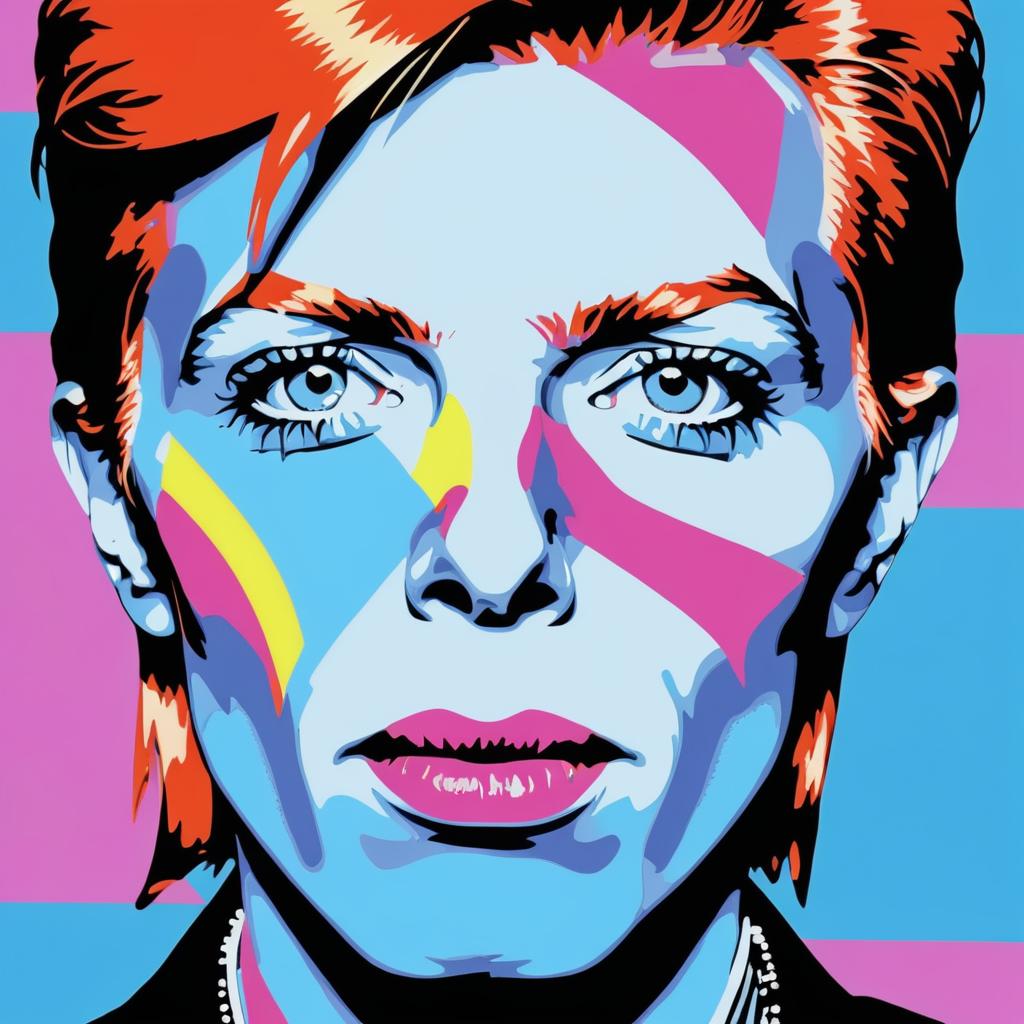 David Bowie Meets Andy Warhol's Art Style