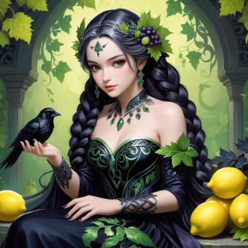 Mysterious Sorceress in Lush Greenery Mysterious Sorceress in Lush Greenery