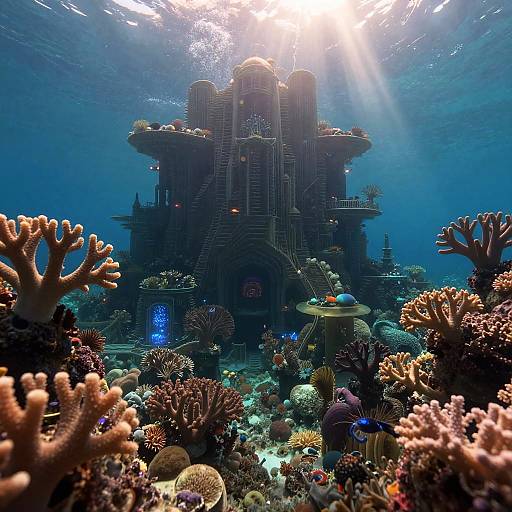 Giant Coral Reef Metropolis Artwork