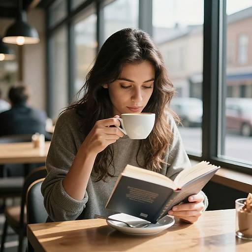 Cozy Modern Cafe Scene with Corina