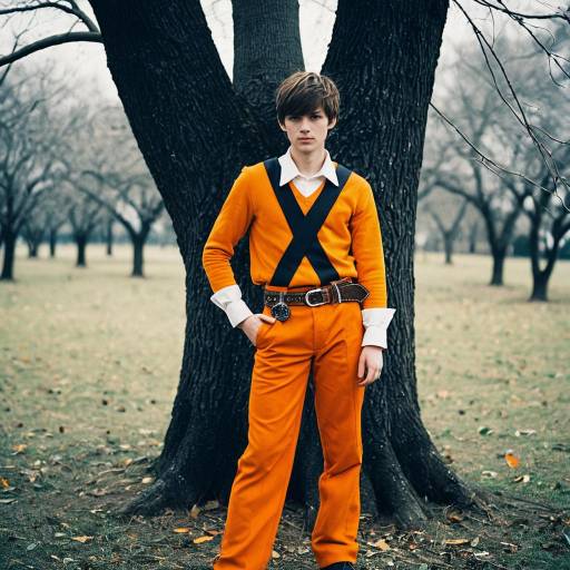 Orange-Themed Outdoors Party Costume for Boys