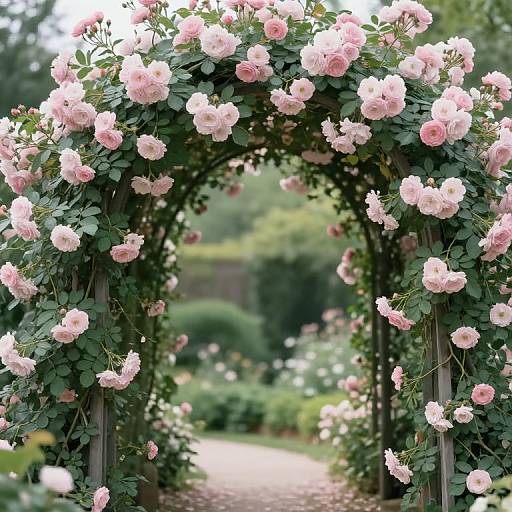 Ethereal Climbing Rose Archway