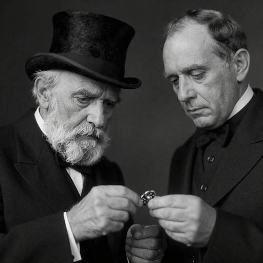 Elderly Men Examining a Small Object