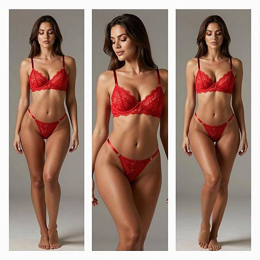 Confident Woman in Elegant Lace Lingerie