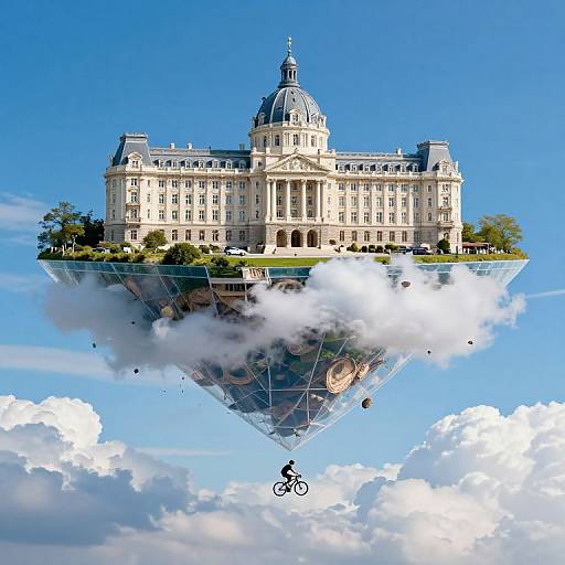 Surreal Floating European Architecture