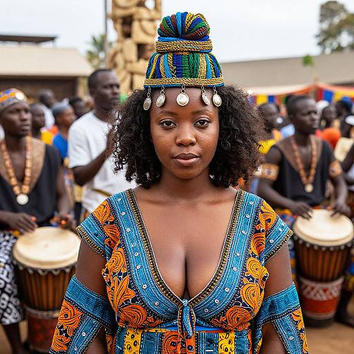 Confident African Woman at Ghana Festival