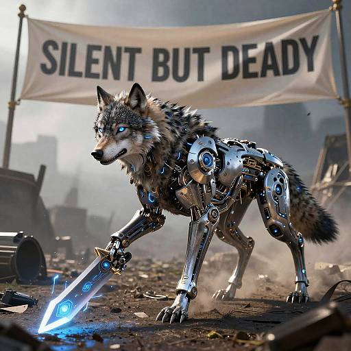 Cybernetic Wolf with Electro Blade