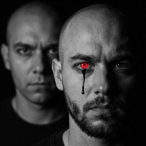 Intense Black and White Portrait of Two Men