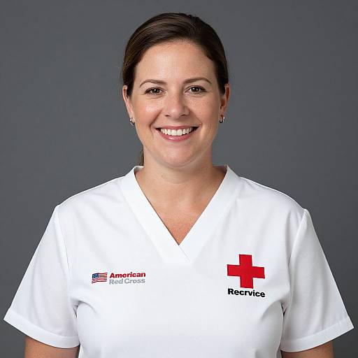 American Red Cross Service Woman Portrait
