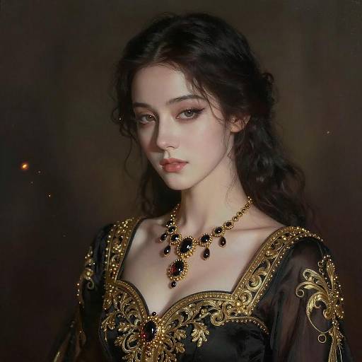 Mysterious Elegance of a Dark Beauty