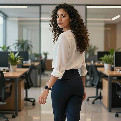 Confident Latina Businesswoman in Modern Office