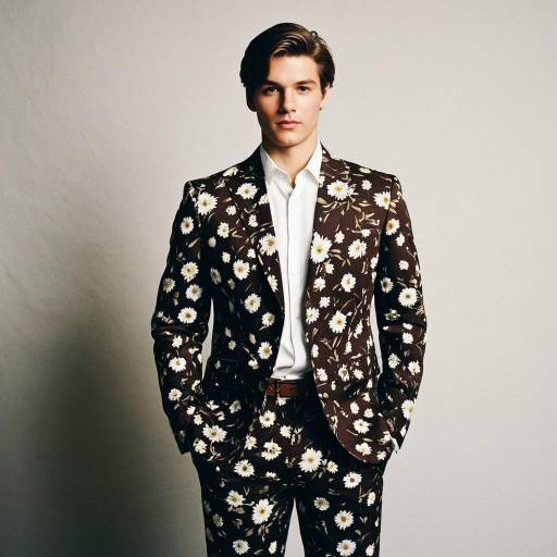 Young Man in Floral Suit