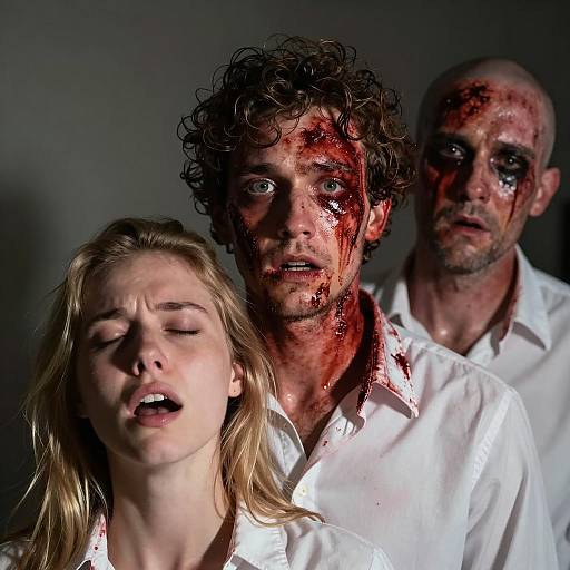 Disturbing Faces in Dramatic Lighting