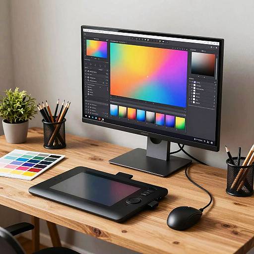 Digital Artist's Creative Workspace