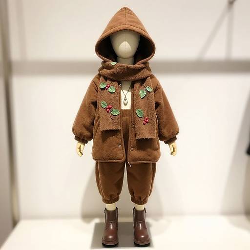 Winter Outfit Mannequin with Nature Motifs