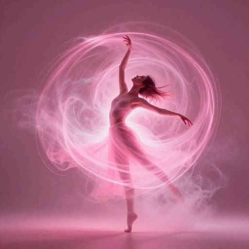 Dancer in Mystical Pink Radiance