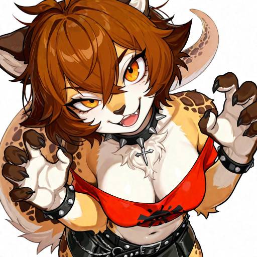 Punk Girl with Komodo Dragon Features