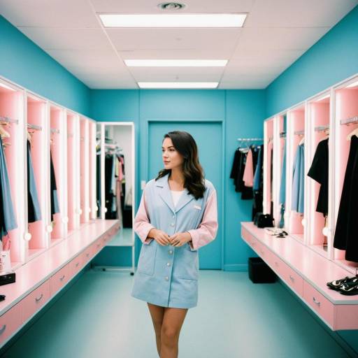Cinematic Makeup Artist in Bright Dressing Room