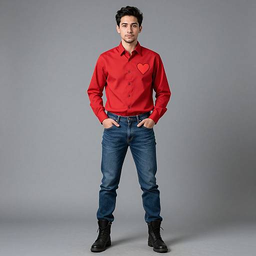 Realistic Valentine Costume Male Portrait