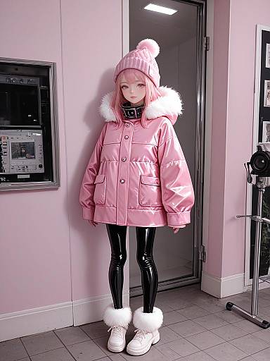 Modern Winter Chic: Stylish Girl Portrait