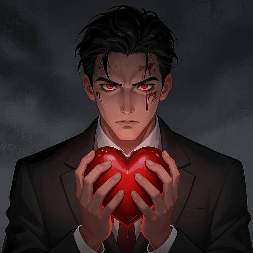 Dark Magic Man with Bleeding Heart