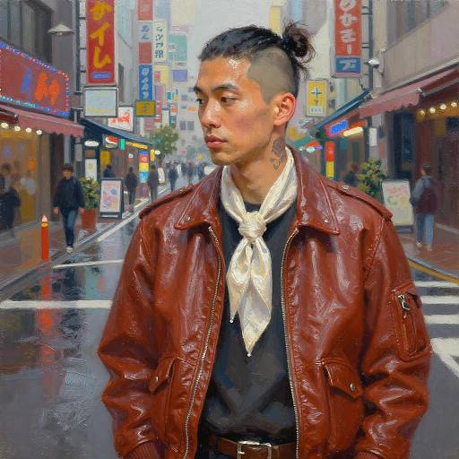 Vibrant Urban Portrait of a Young Man