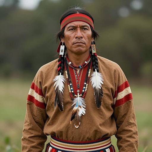 Photorealistic Portrait of Native American Man