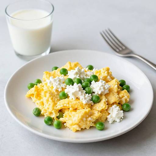 Wholesome Breakfast with Eggs and Peas