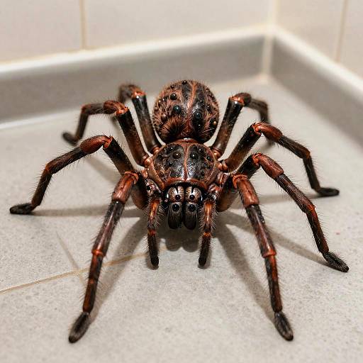 Terrifying Monster Spider in Bathroom Scene