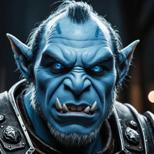 Fierce Blue Orc Portrait