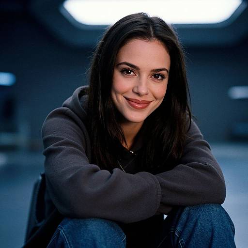 Cinematic Portrait of Smiling Woman