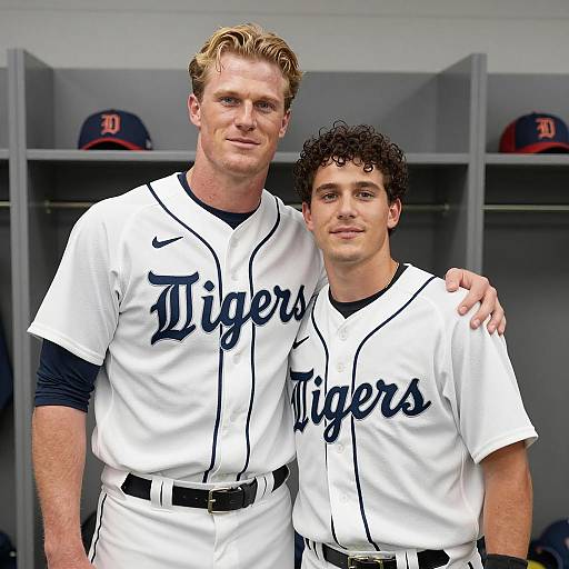 Locker Room Portrait of Two Friends