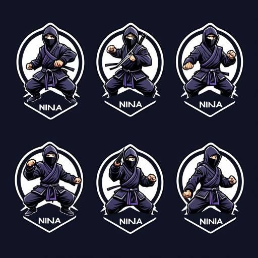 Set of Six Ninja Twitch Subscription Badges