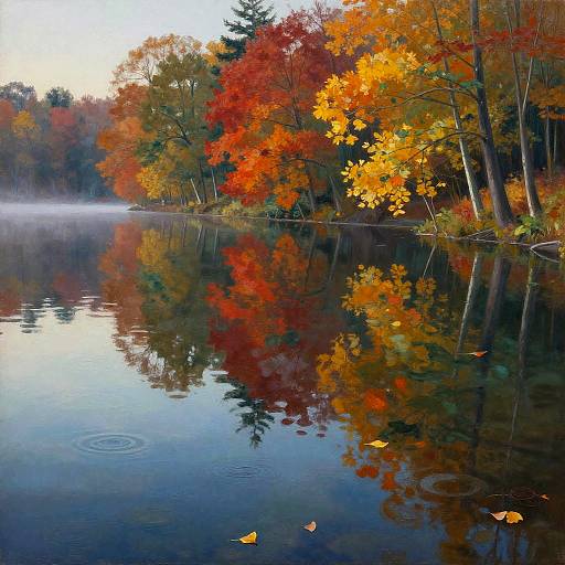 Hyperrealistic Dawn at Serene Lake