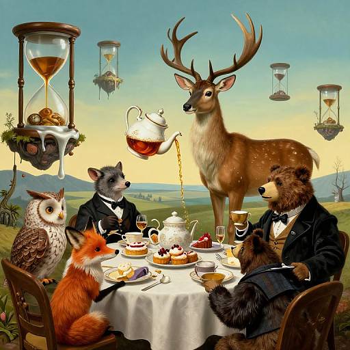 Surreal Victorian Tea Party Dreamscape