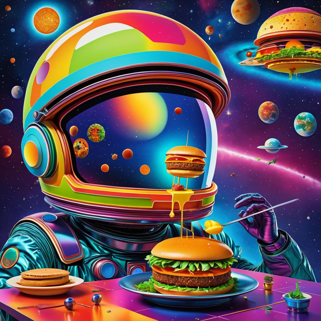 Psychedelic Iron Man's Veggie Burger Adventure