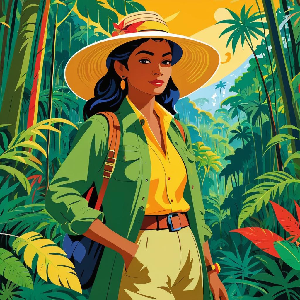 Vibrant Jungle Adventure Travel Poster