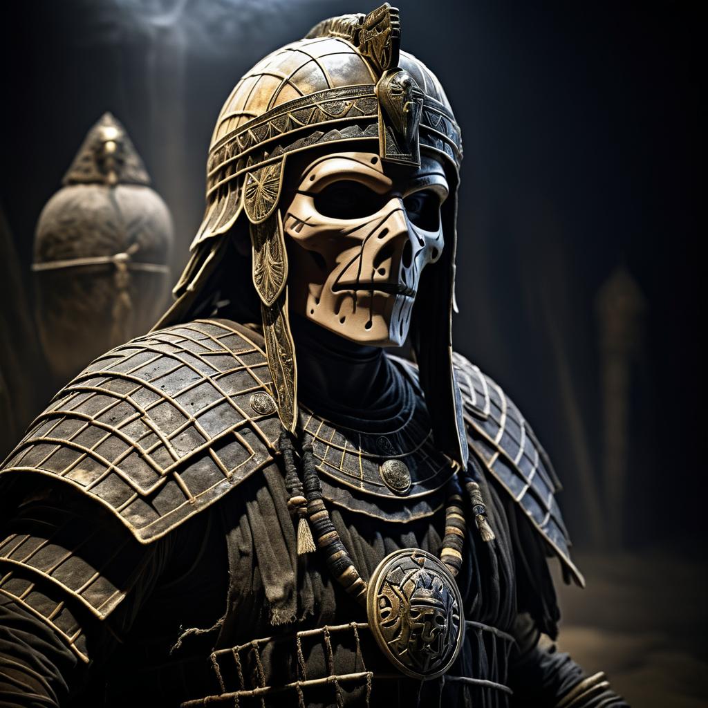 Eerie Ancient Mummy Warrior Portrait