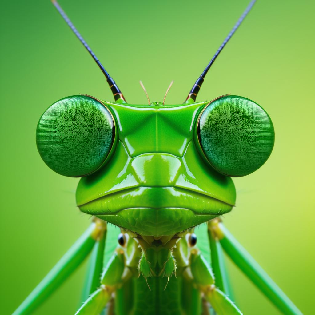 Stylish Grasshopper in Bowtie Macro Shot