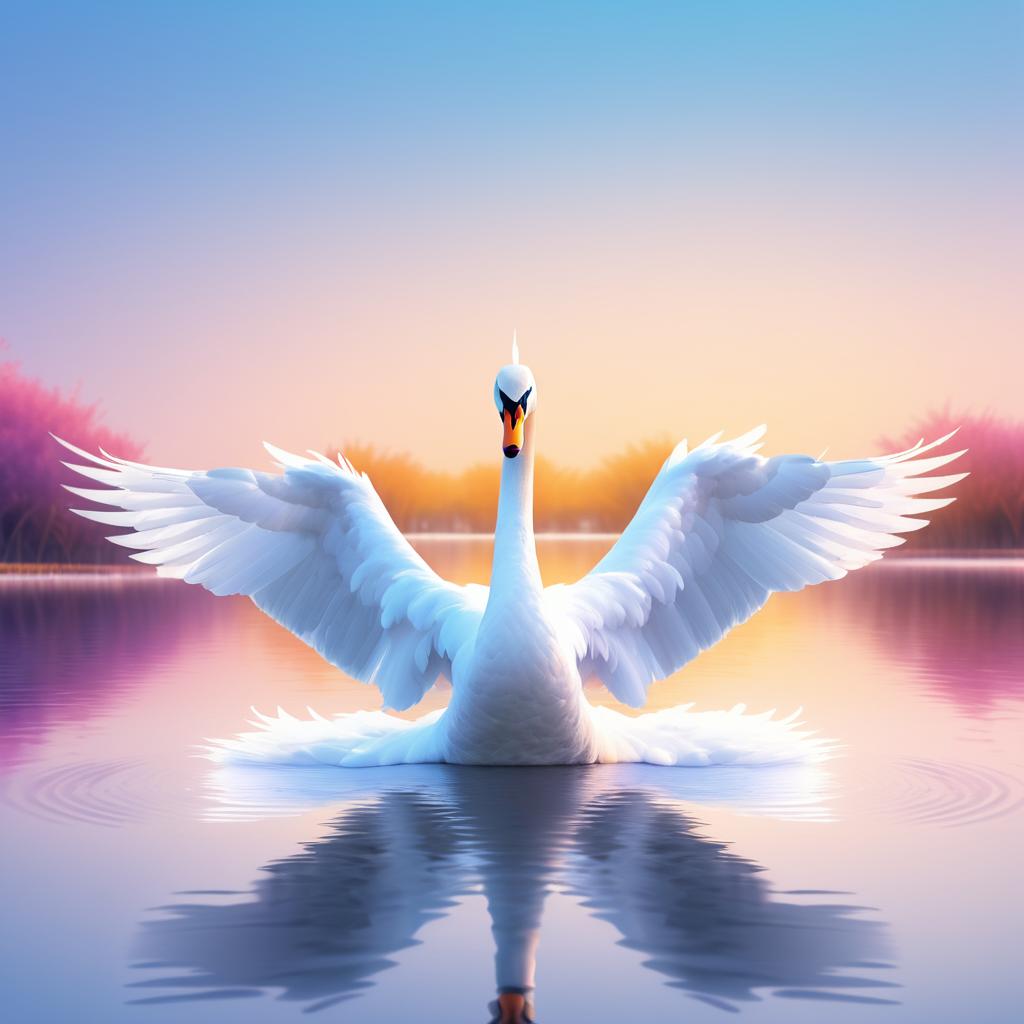 Majestic Swan in Serene Beauty