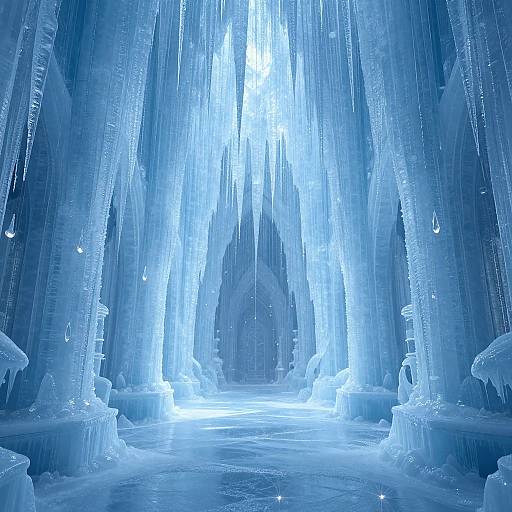 Ethereal 3D Ice Corridor