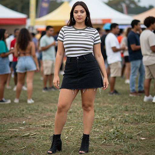 Casual Chic Curvy Woman Festival Look
