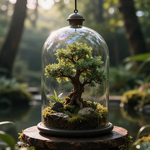 Floating Terrarium Tree at Dawn