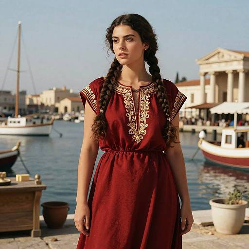 Ancient Greek Merchant Woman Portrait