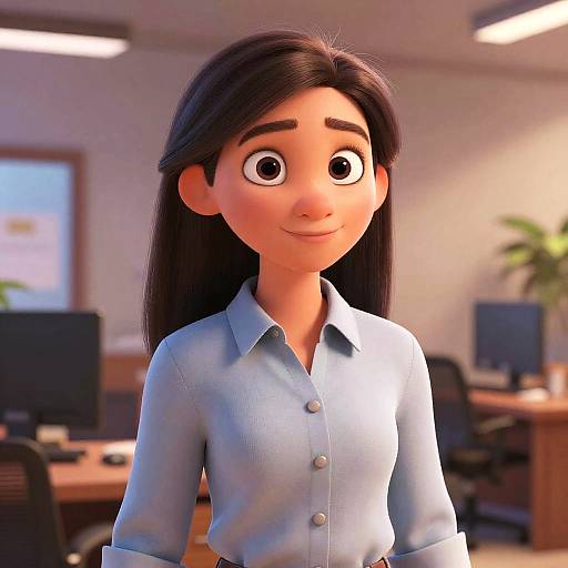 Cinematic Pixar-Style Portrait of a Woman