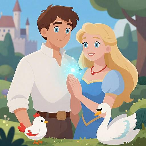 Fairy Tale Couple with Magical Glow